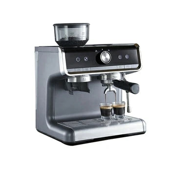 Espresso Coffee Machine with Grind Beans Semiautomatic Grinder Steam Coffee Maker  Smart Coffee Machine