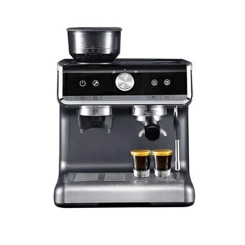 Espresso Coffee Machine with Grind Beans Semiautomatic Grinder Steam Coffee Maker  Smart Coffee Machine