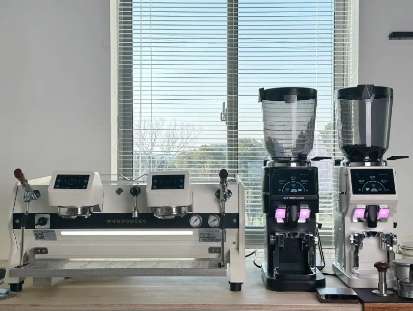 Commercial Coffee Machine, Italian Semi-automatic, Dual Head Electric, Control System, UI Touch Screen, Multiple Boilers